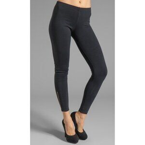 David Lerner Z' Side Zip Legging Ponte Pants Black Sz XS